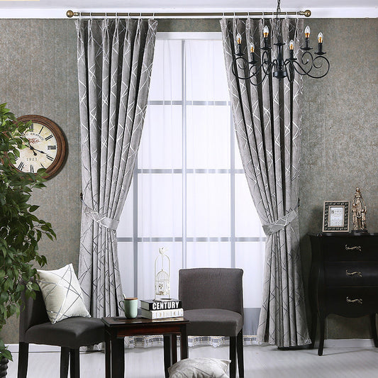 Modern Luxury Living Room Chenille Curtains